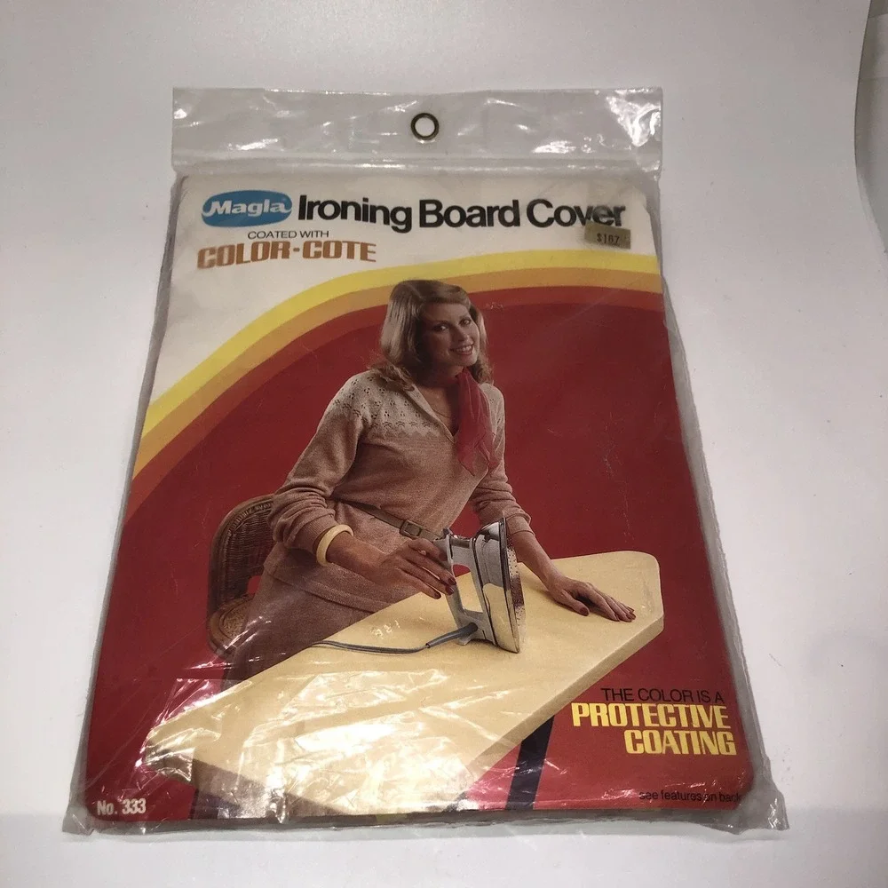 NEW Vintage Magla Ironing Board Cover Color Cote 1970s SEALED NOS Pink Mauve